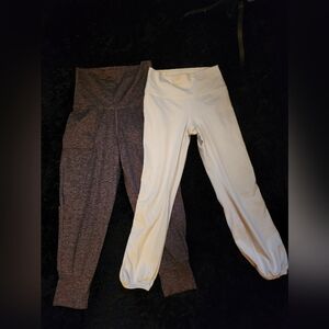 Aerie Bundle Of Two Brown and Cream Joggers